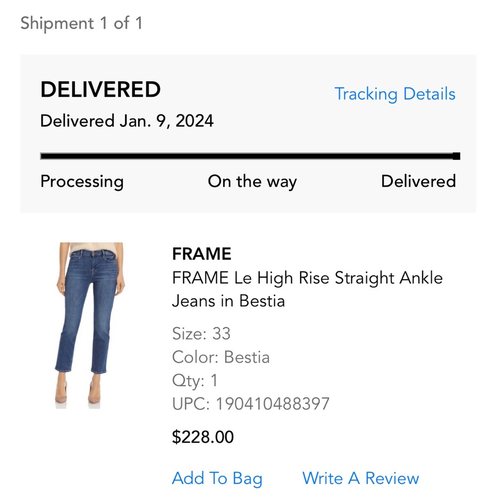 Frame Denim Le High Straight in Bestia (medium wash) size 33 - Picture 7 of 13